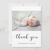 写真エレガント赤ちゃんシャワー サンキューカード (正面)