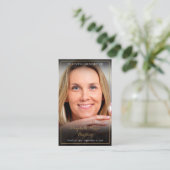 写真エレガント追悼記念祈りの言葉カード 名刺 (スタンド正面)