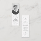 写真エレガント追悼詩ブックマークカード スキニー名刺 (正面/裏面)