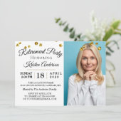 写真エレガント退職パーティの招待状 招待状 (スタンド正面)