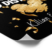 写真エレガント金ゴールドの遠くに友好距離 ポスター (角)