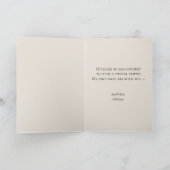 写真エレガント金ゴールドストライプの猫共感票 カード (内部)