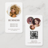 写真エレガント金ゴールド美しいサロンソーシャルメディア 名刺 (正面/裏面)