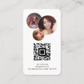 写真エレガント金ゴールド美しいサロンソーシャルメディア 名刺 (裏面)