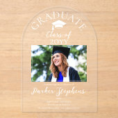 写真エレガント院卒業発表 アクリル招待状 (正面)