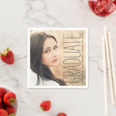 写真エレガント2016卒業パーティー紙ナプキンス スタンダードカクテルナプキン (インサイチュ)