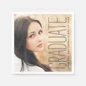 写真エレガント2016卒業パーティー紙ナプキンス スタンダードカクテルナプキン (正面)
