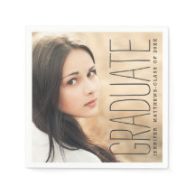 写真エレガント2016卒業パーティー紙ナプキンス