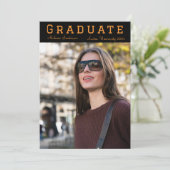 写真エレガント2024卒業パーティー招待状 案内状 (スタンド正面)