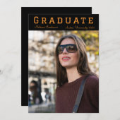 写真エレガント2024卒業パーティー招待状 案内状 (正面/裏面)