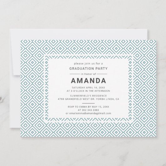 写真エレガント2025卒業パーティー 招待状 (裏面)