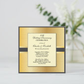 写真エレガント50周年記念結婚パーティー 招待状 (スタンド正面)