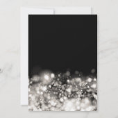 写真エレガント60誕生日シルバーミッドナイトGlam 招待状 (裏面)