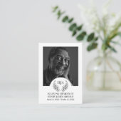 写真エレガント、エンジェルウィングス、祈りの言葉カード 名刺 (スタンド正面)