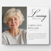 写真エレガント「愛する記憶の中」葬儀 フォトプラーク (正面)