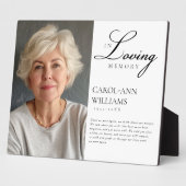 写真エレガント「愛する記憶の中」葬儀 フォトプラーク (側面)