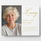 写真エレガント「愛する記憶の中」葬儀 フォトプラーク (正面)