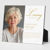 写真エレガント「愛する記憶の中」葬儀 フォトプラーク (側面)