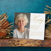 写真エレガント「愛する記憶の中」葬儀 フォトプラーク (側面)