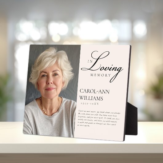 写真エレガント「愛する記憶の中」葬儀 フォトプラーク