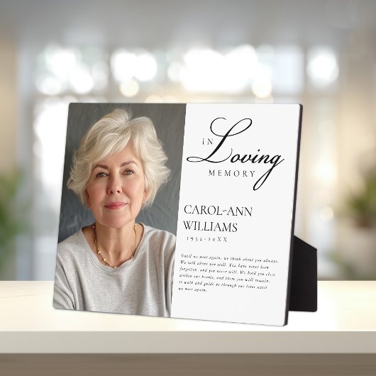写真エレガント「愛する記憶の中」葬儀 フォトプラーク