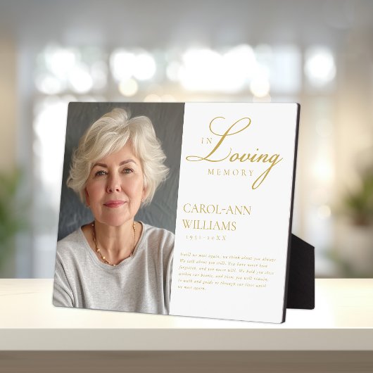 写真エレガント「愛する記憶の中」葬儀 フォトプラーク