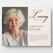写真エレガント「愛する記憶の中」葬儀 フォトプラーク (正面)