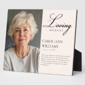 写真エレガント「愛する記憶の中」葬儀 フォトプラーク (側面)