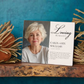 写真エレガント「愛する記憶の中」葬儀 フォトプラーク (側面)