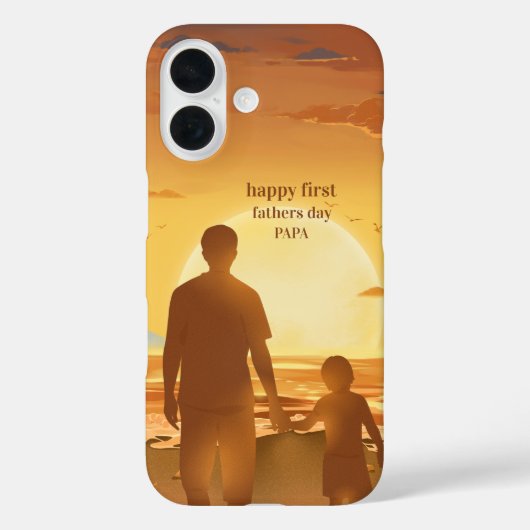 写真エレガント「HAPPY FIRST FANTEERS DAY PAPA」 Case-Mate iPhoneケース (裏面)