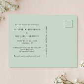 写真エレガントArch Sage日付の保存 案内ポストカード