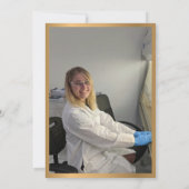 写真エレガントMD医学博士の卒業 招待状 (裏面)