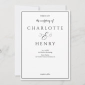 写真エレガントQRコードとRSVP結婚の 招待状 (正面)