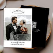 写真エレガントQRコードの日付を保存結婚する 招待状