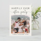 写真エレガントQRコードクリームウェディングレセプション 招待状 (スタンド正面)