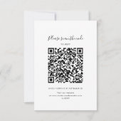 写真エレガントQRコードスクリプ結婚ト 出欠カード (裏面)