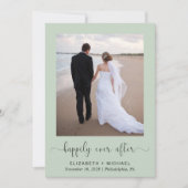 写真エレガントQRコードセージ結婚披露宴 招待状 (正面)