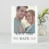 写真エレガントQRコード白結婚色 セーブザデート (スタンド正面)