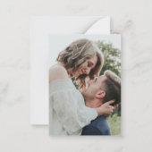 写真エレガントQRコード結婚のミニRSVPカード ノートカード (裏面)