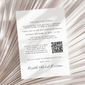 写真エレガントQRコード結婚披露宴 招待状