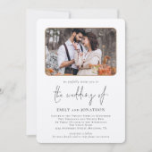 写真エレガントQRコー結婚ド 招待状 (正面)