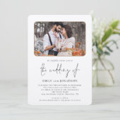 写真エレガントQRコー結婚ド 招待状 (スタンド正面)