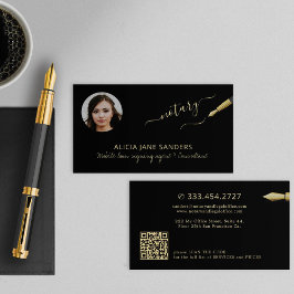 写真エレガントQR CODEモバイル公証人署名業者 名刺