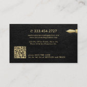 写真エレガントQR CODEモバイル公証人署名業者 名刺 (裏面)