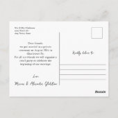 写真エロプ結婚トの発表葉書 ポストカード (裏面)