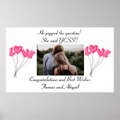 写真エンゲージメントポスター ピンクラブバルーン ポスター (正面)