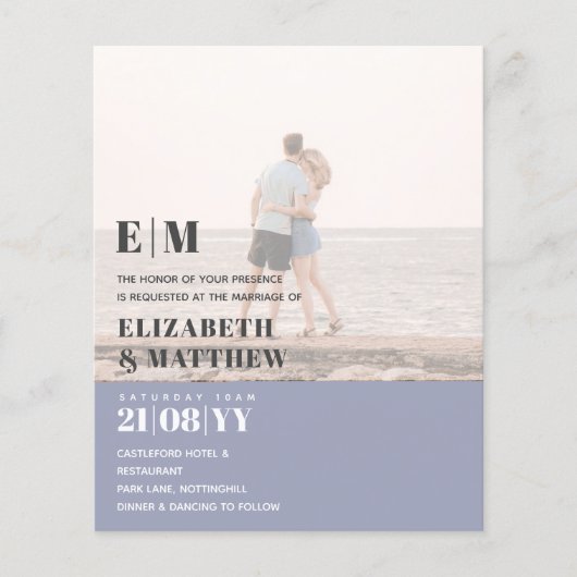 写真オはっきりしたーバーレイ結婚式の招待予算 (正面)