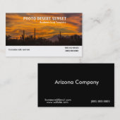 写真オブデザートサンセット名刺 名刺 (正面/裏面)