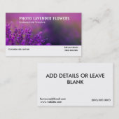 写真オブラベンダーフラワーズ名刺 名刺 (正面/裏面)