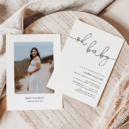 写真オモダンベビー赤ちゃんシャワー 招待状